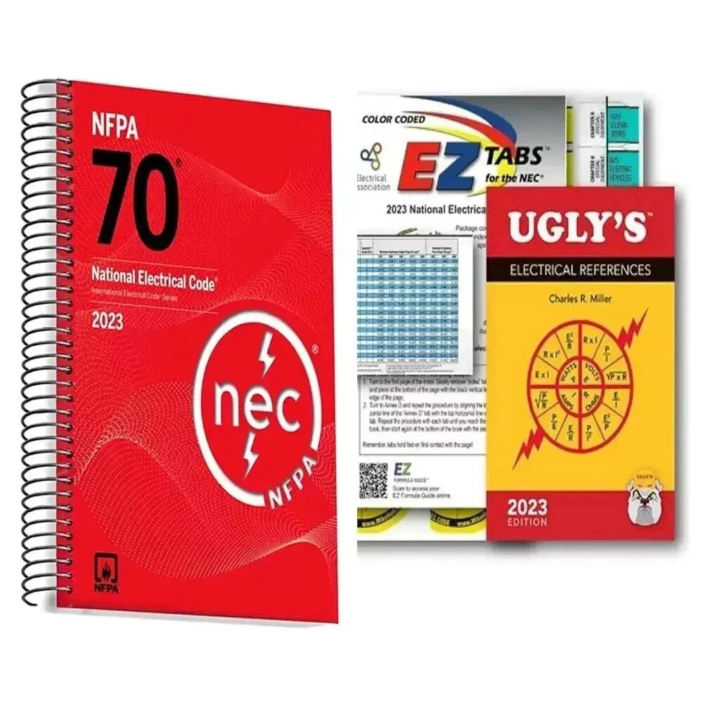 NFPA 70 2023 NEC Code Book + Ugly’s Electrical Ref Spiral +EZ TAB Brand New