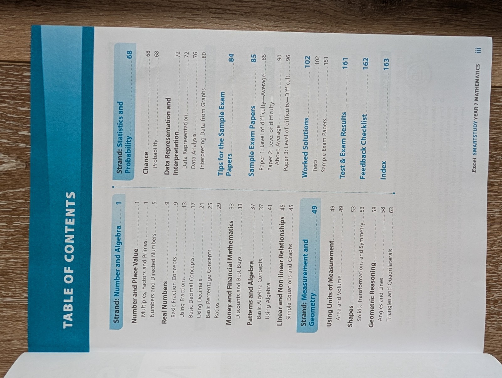 Excel SmartStudy Grade 7 Mathematics complete Curriculum