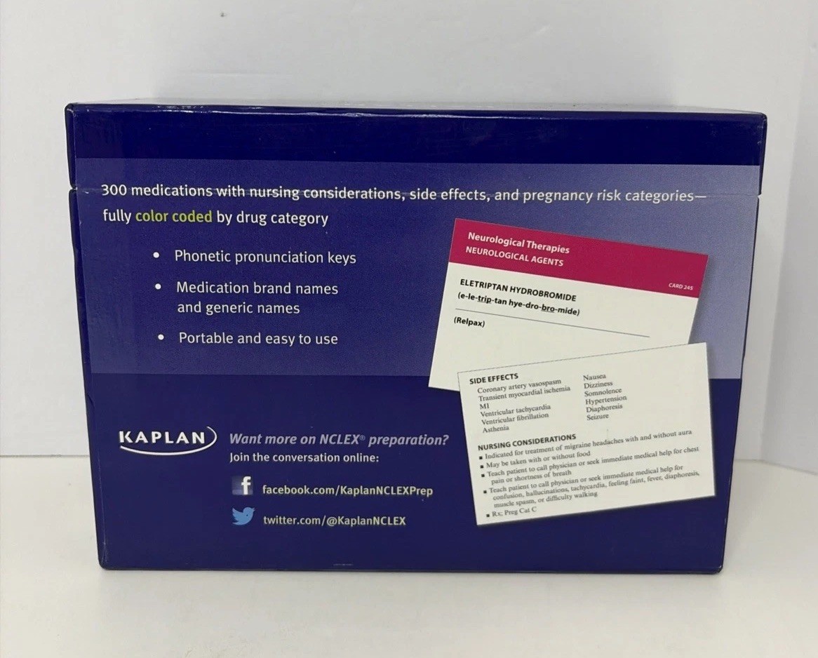NCLEX-RN Medication Flashcards by Kaplan (2014, Cards,Flash Cards)