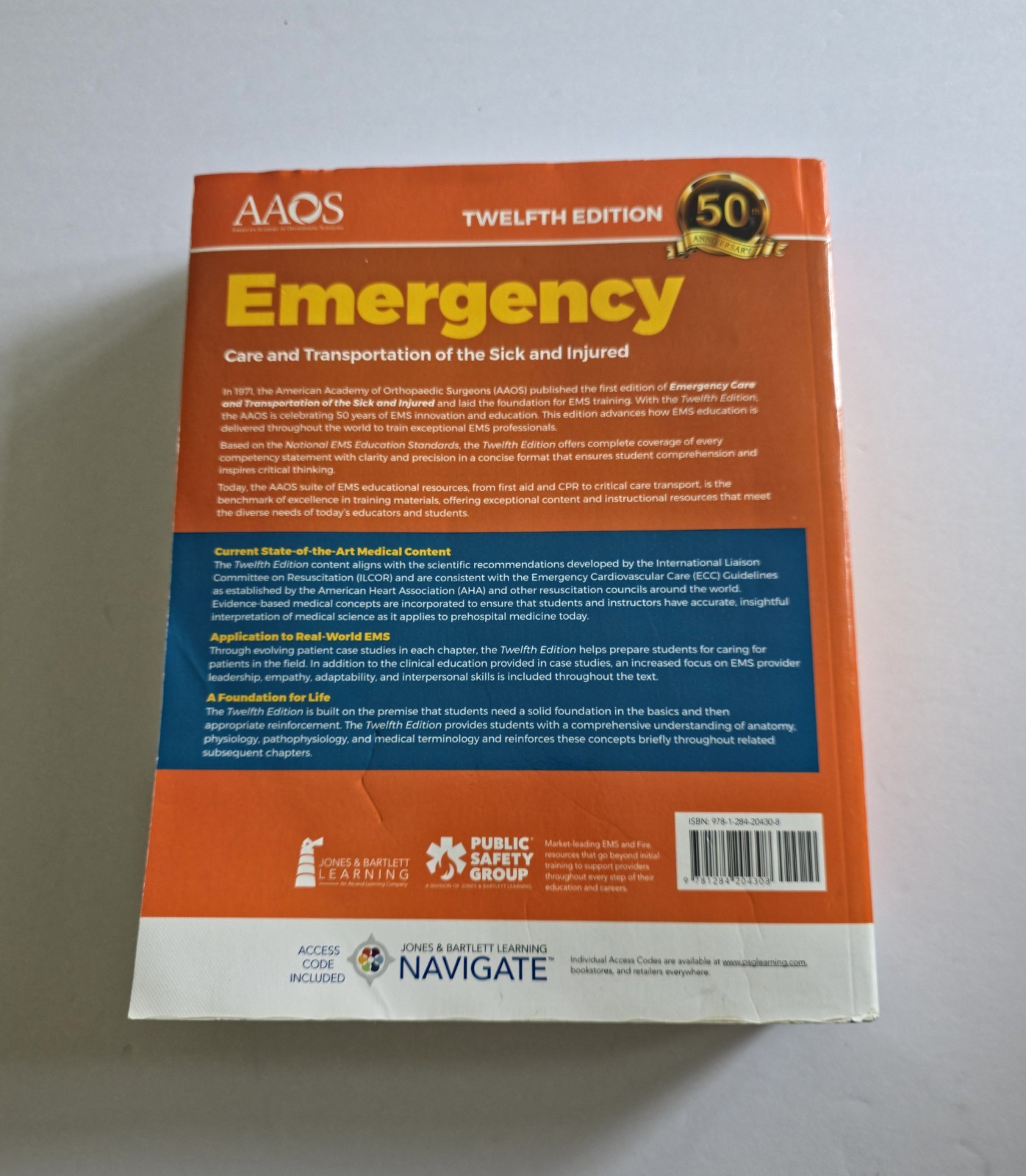Emergency Care and Transportation of the Sick and Injured by AAOS American.