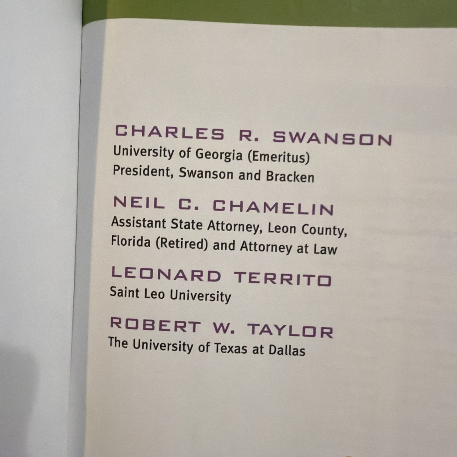 Criminal Investigation by Neil C. Chamelin, Charles R. Swanson, Leonard Territo