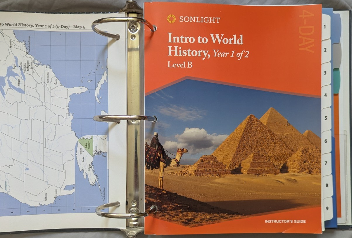 Sonlight Level B Intro to World History Part 1 4-Day Complete HBL And Science