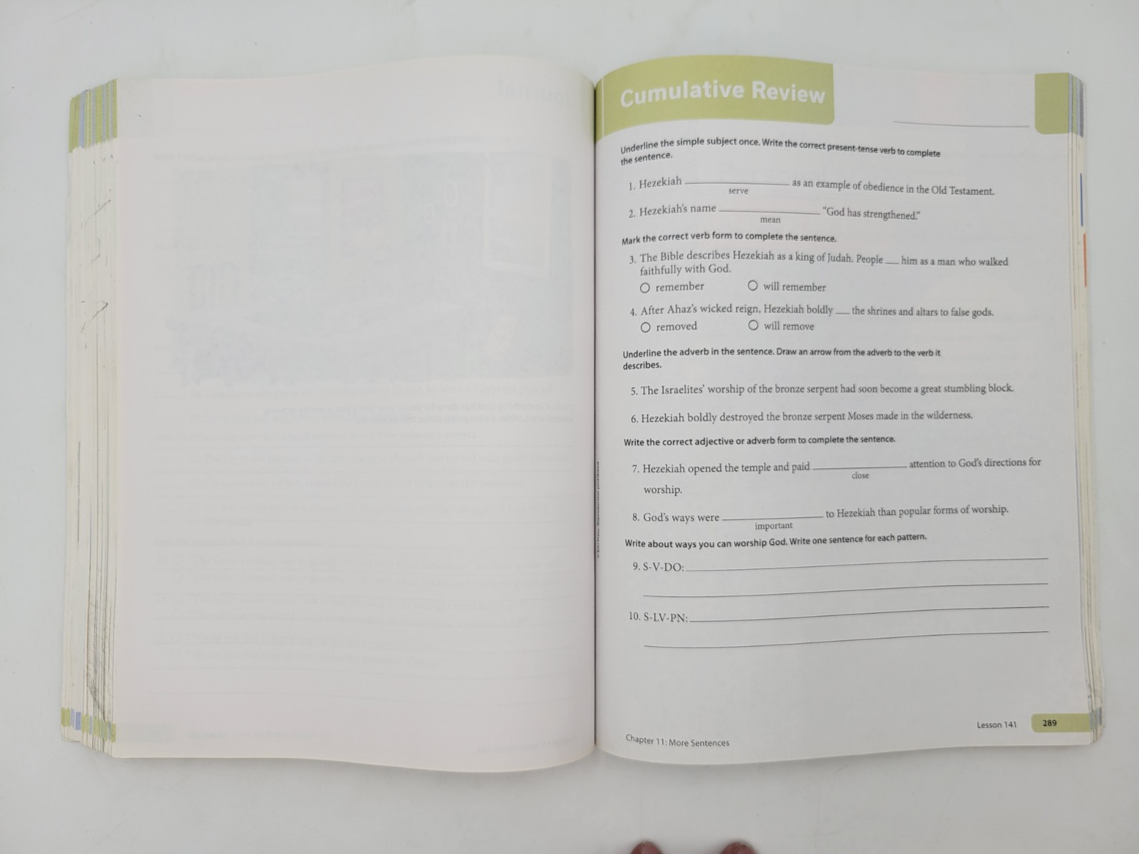 BJU Press English 5 Worktext (3rd edition) 532432 Paperback WITH WRITING