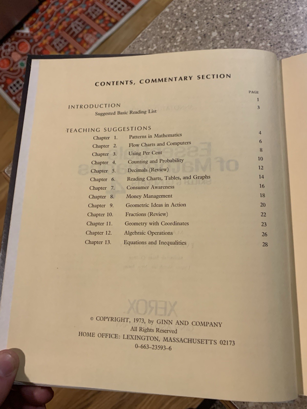 Vintage Teacher’s Edition 1973 – Essentials Of Mathematics Course 4 – Ginn