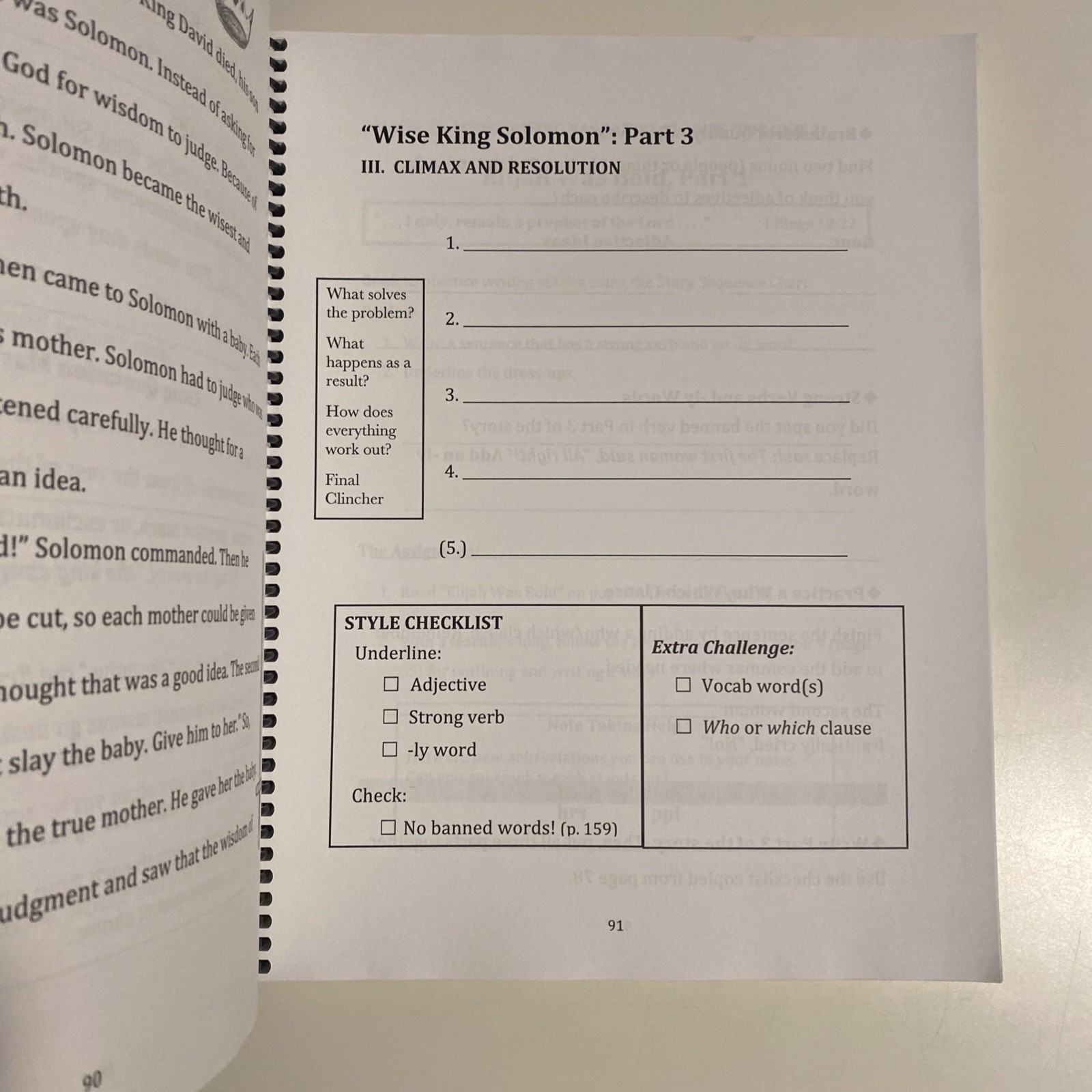 IEW Bible Heroes: Writing Lessons in Structure & Style Student Book No Writing