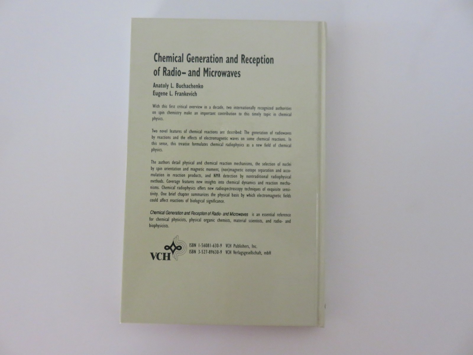 Chemical Generation and Reception of Radio-and Microwaves 1st Edition