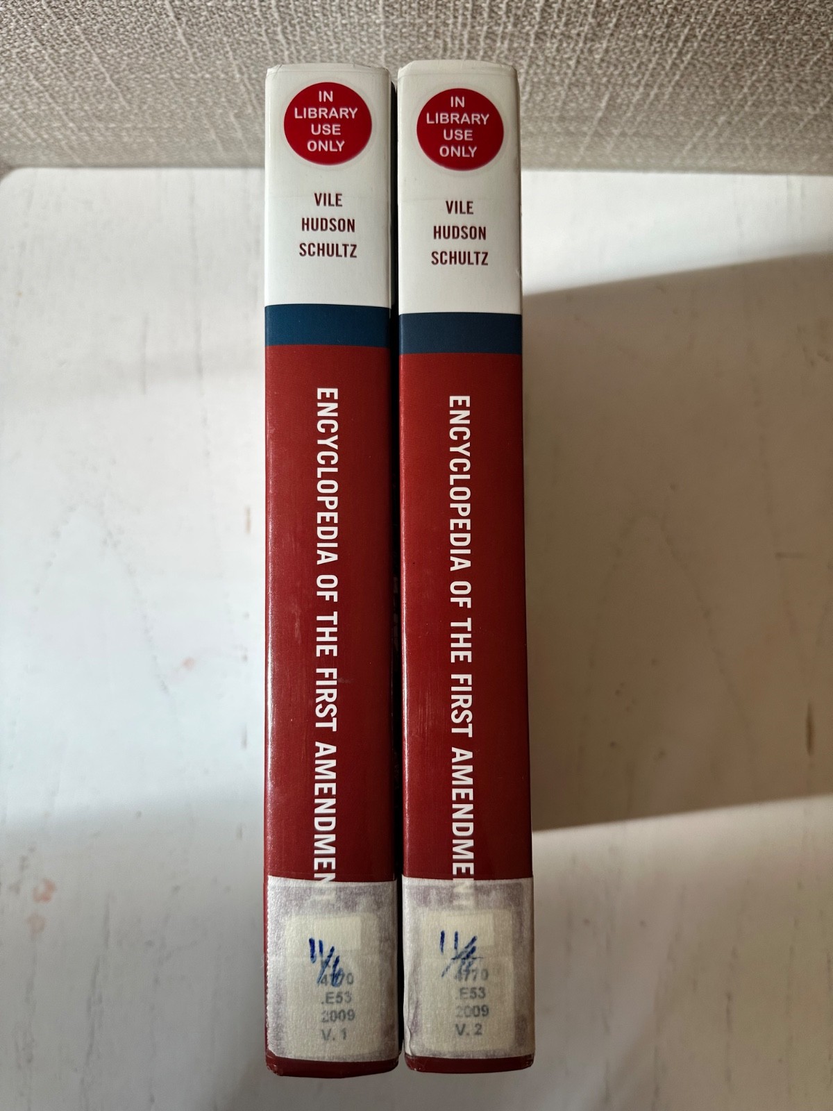 Encyclopedia of the First Amendment Two volumes, 2009 Hardcover by Vile Schultz