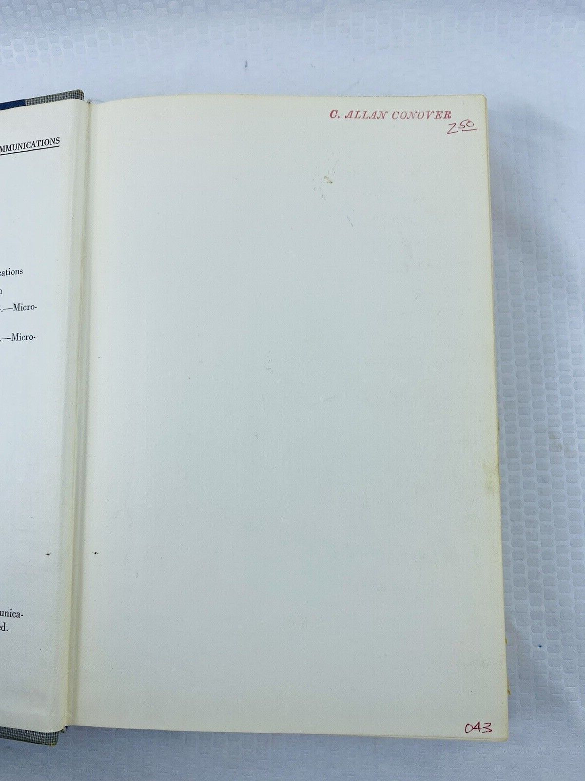 Microwave Principles The Van Nostrand Series 1960 Reich Skalnik Ordung Krause HC