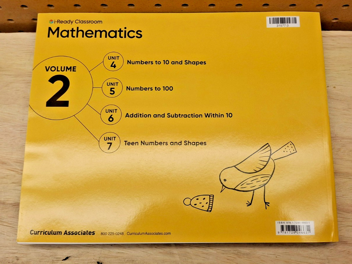 i-Ready Classroom Mathematics Volume 2 Grade K BRAND NEW MULTIPLE AVAILABLE