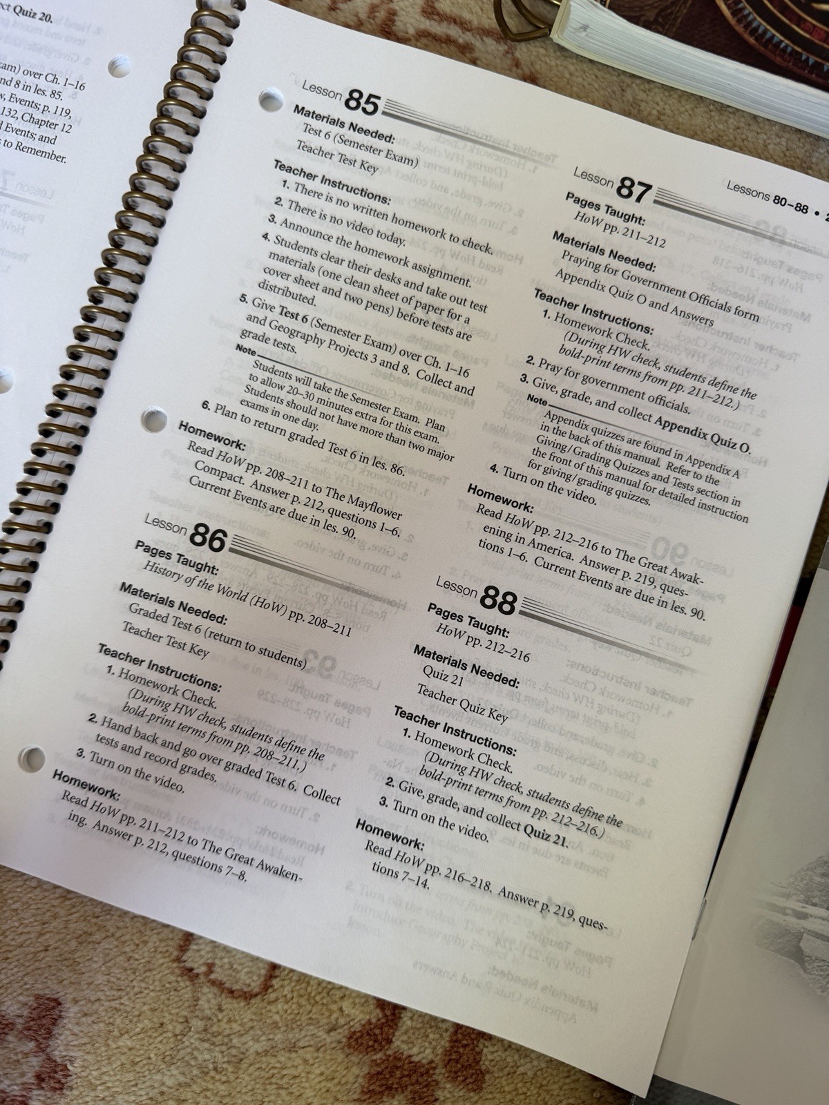 Abeka 7th grade History of the World, Teacher student curriculum Test quiz Keys