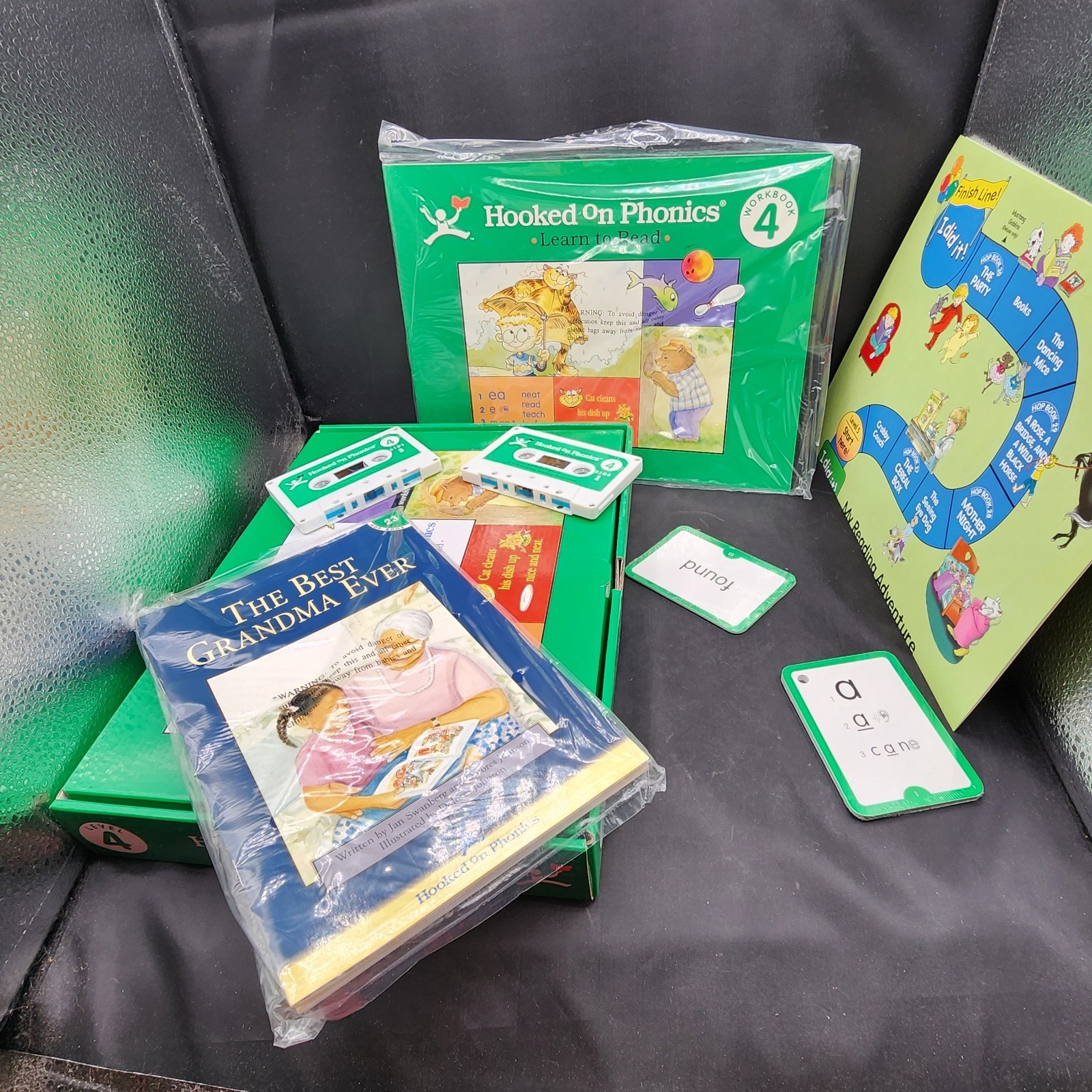 Hooked On Phonics Learn To Read Level 4 Box Set Workbook Books Cassettes Vintage