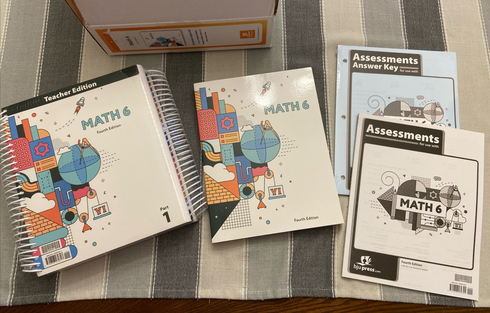 NEW BJU Bob Jones 6th grade MATH 6 Complete Subject Kit CURRENT 4th ed Box Set