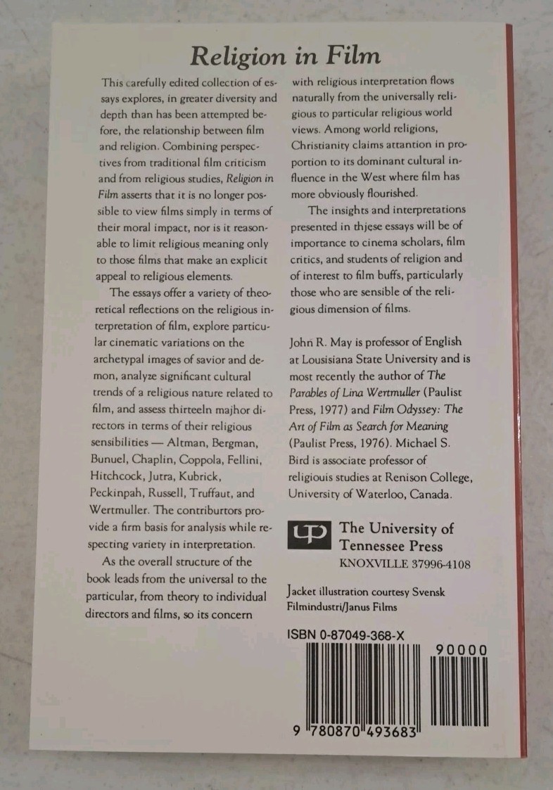 NEW 1988 Paperback UT Press Printing-Religion On Film-John R May