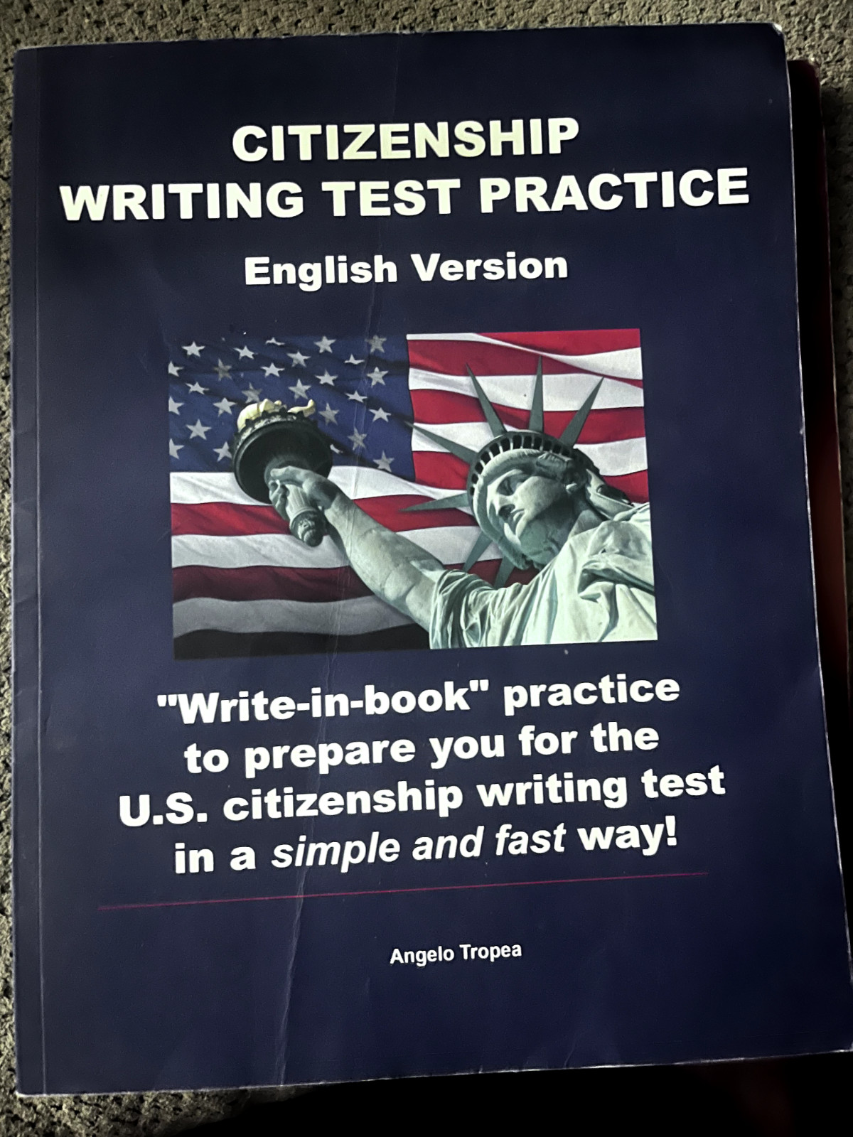 Citizenship Writing Test Practice English Version: “Write-in-book” practice to p