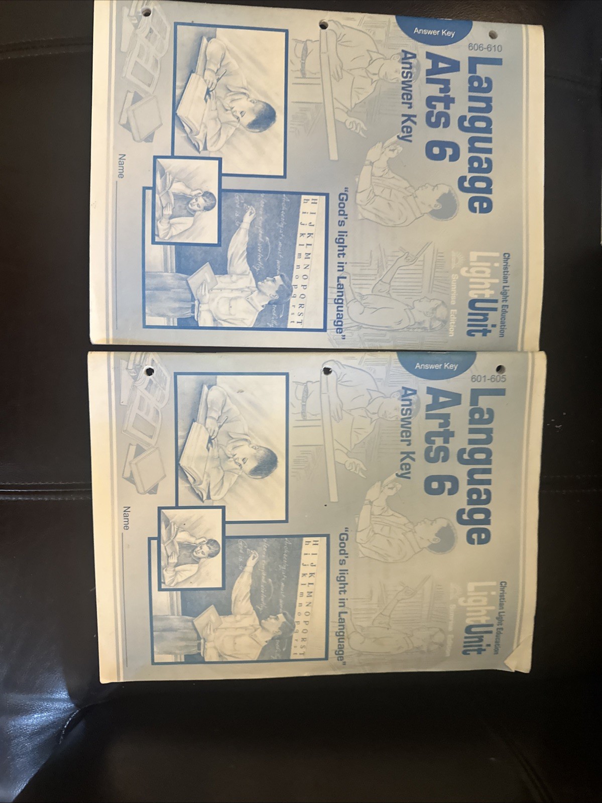 Christian Light Education Language Arts 6 – lot of 12 books – teacher’s guide