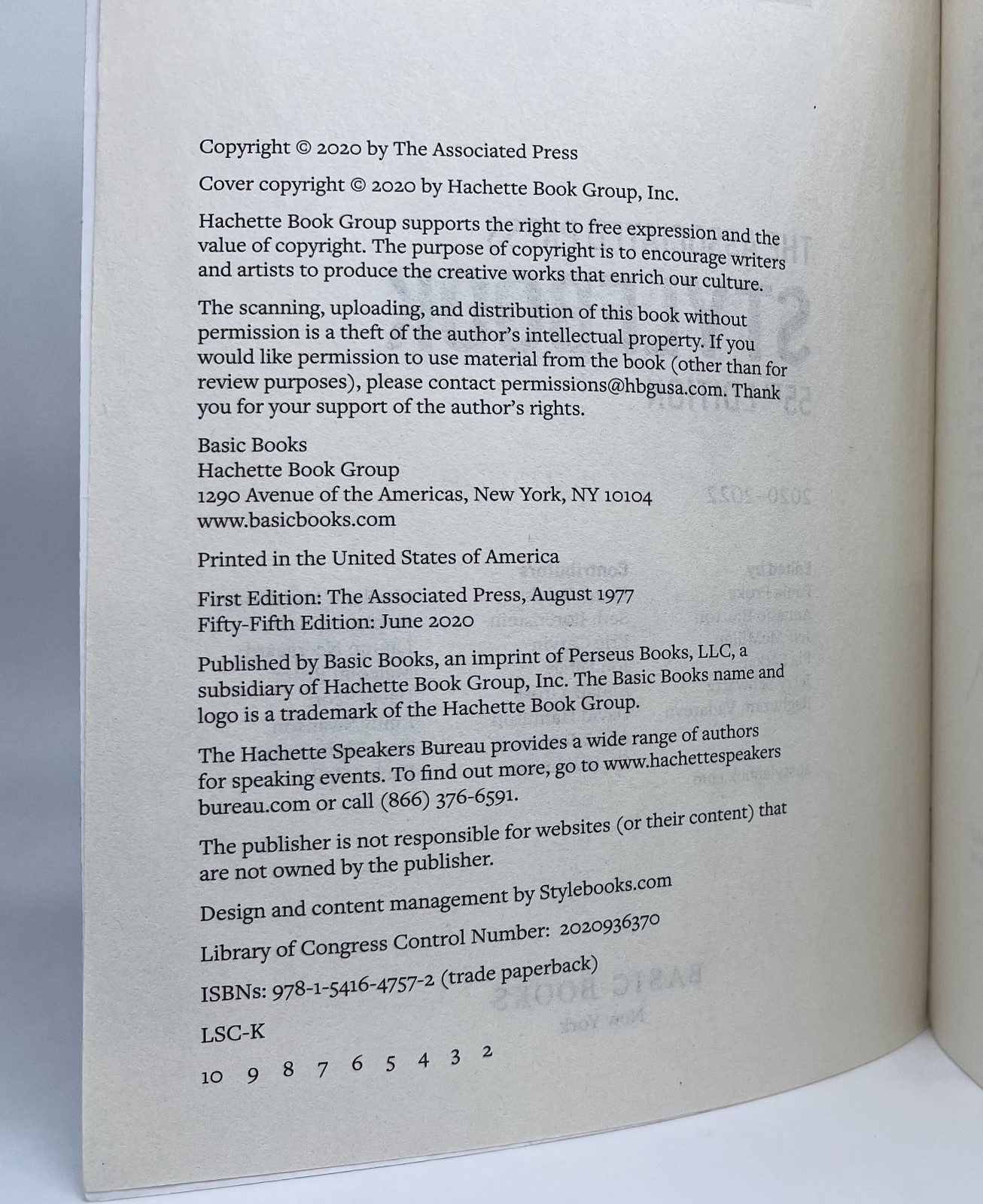 The Associated Press Stylebook 55th Edition 2020-2022