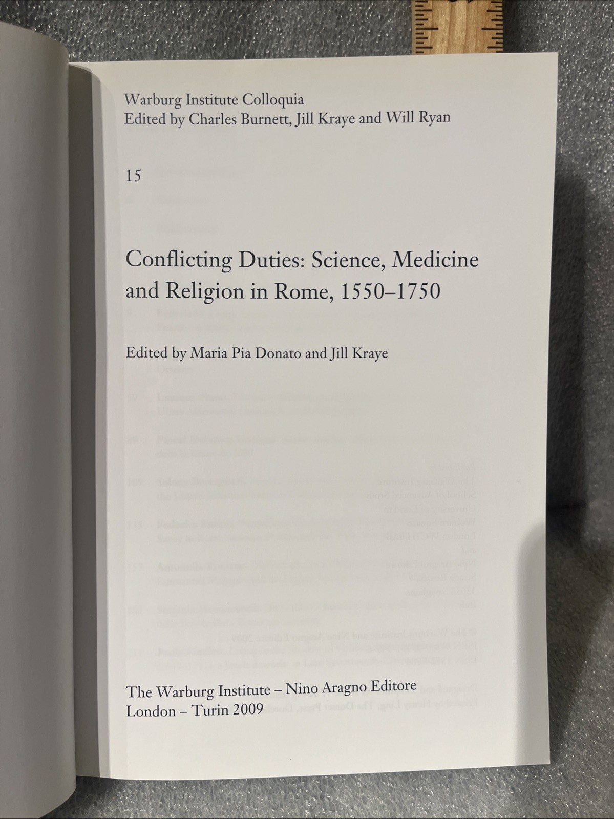 Conflicting Duties: Science, Medicine and Religion in Rome, 1550-1750 Vol 15