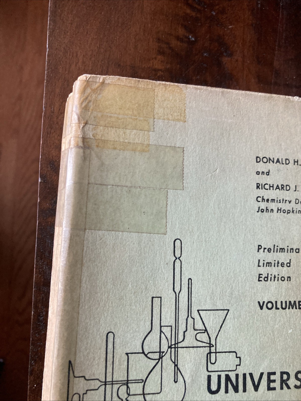 Johns Hopkins University Chemistry Manuals Volume 1 & 2 Circa 1960. See Pictures