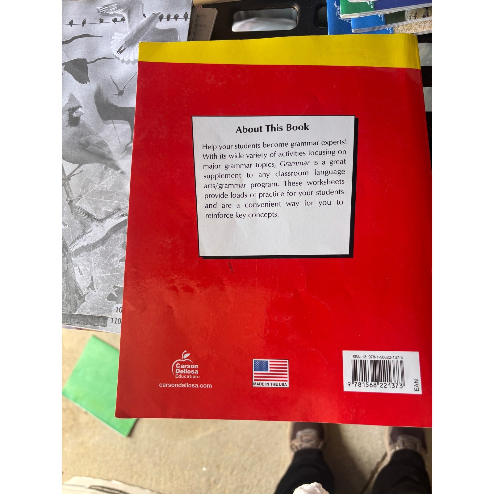 Carson Dellosa Grammar Workbook Grades 7-8 OS Red Reproducible Activities IF8732