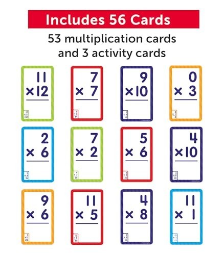 Flash Cards: Multiplication 0 – 12, Free Shipping