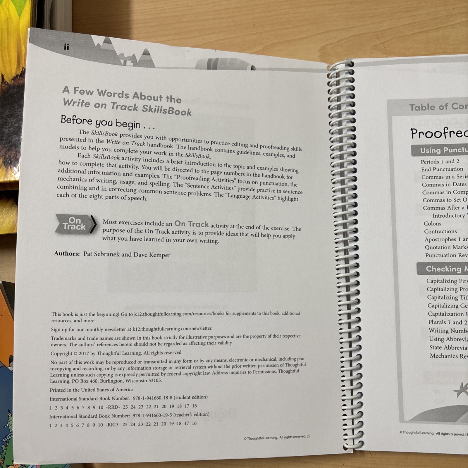 Lot 2 Write on Track Textbook + Skillsbook Teacher’s Edition Very Good 2016