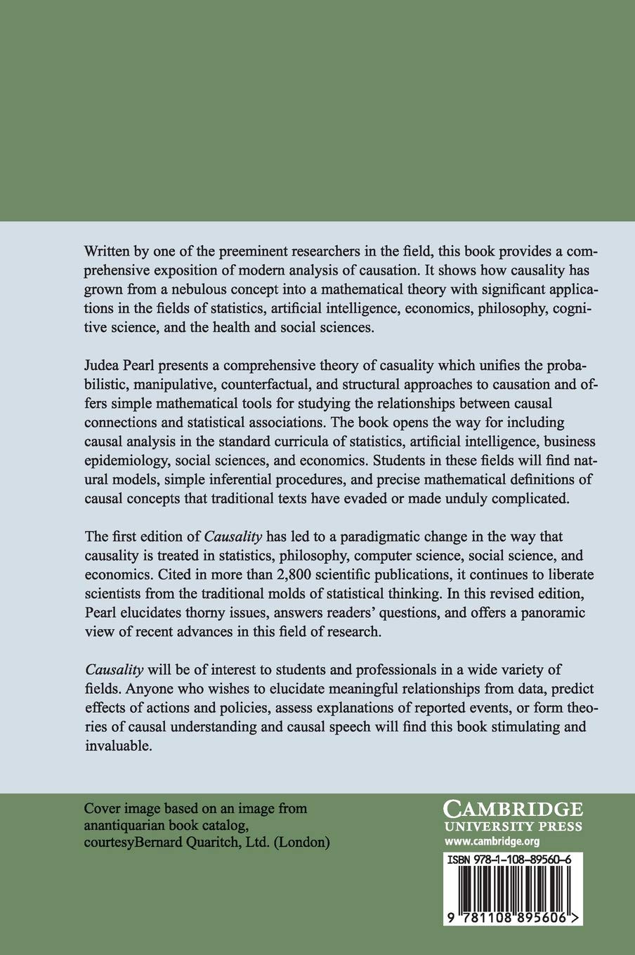 Causality: Models, Reasoning and Inference