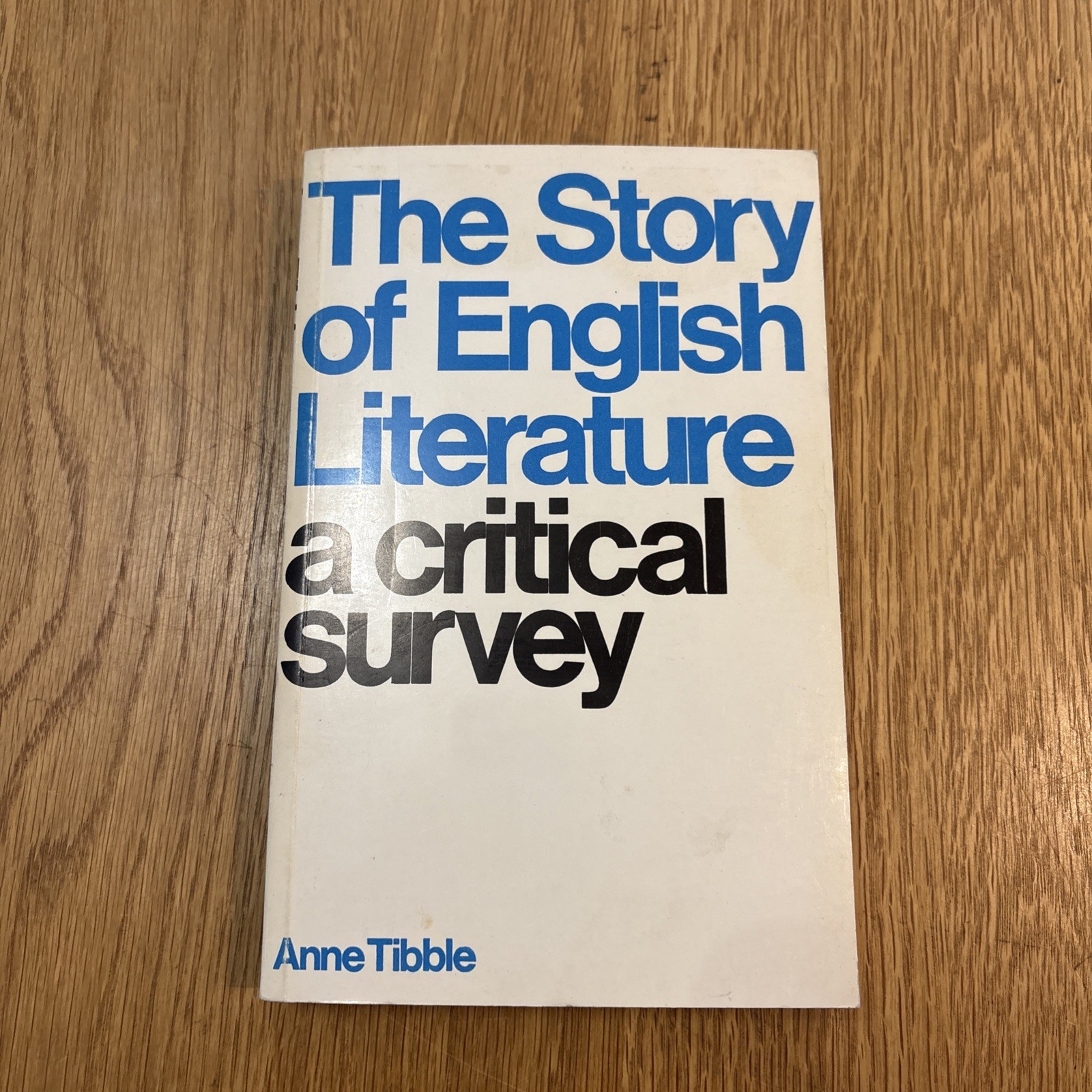 The Story of English Literature: A Critical Survey Anne Tibble 1974 vintage PB