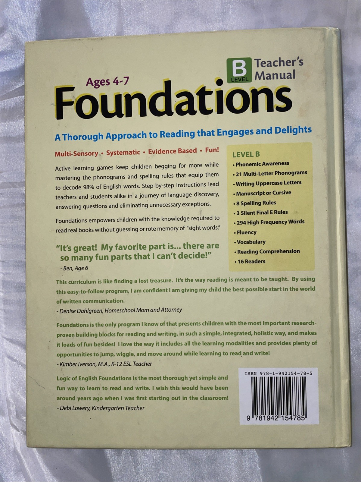 Set Of Logic of English Foundations B Teacher’s Manual, Book & 16 Readers -Eide