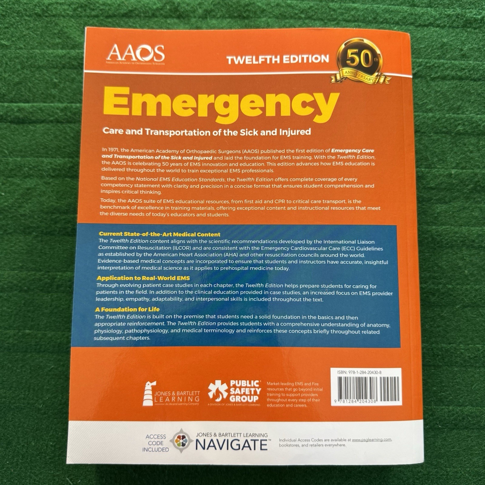 Emergency Care & Transportation of the Sick and Injured 12th Ed AAOS EMT EMS