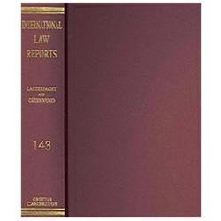 International Law Reports Volume 143 Elihu Lauterpacht Christophe… 9780521198011