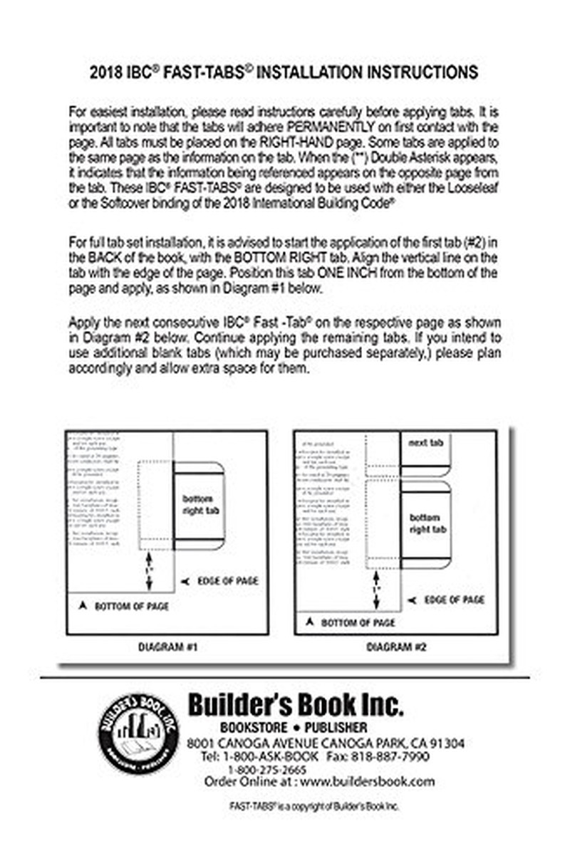 2018 International Building Code (IBC) Fast Tabs 2018 International Building Cod