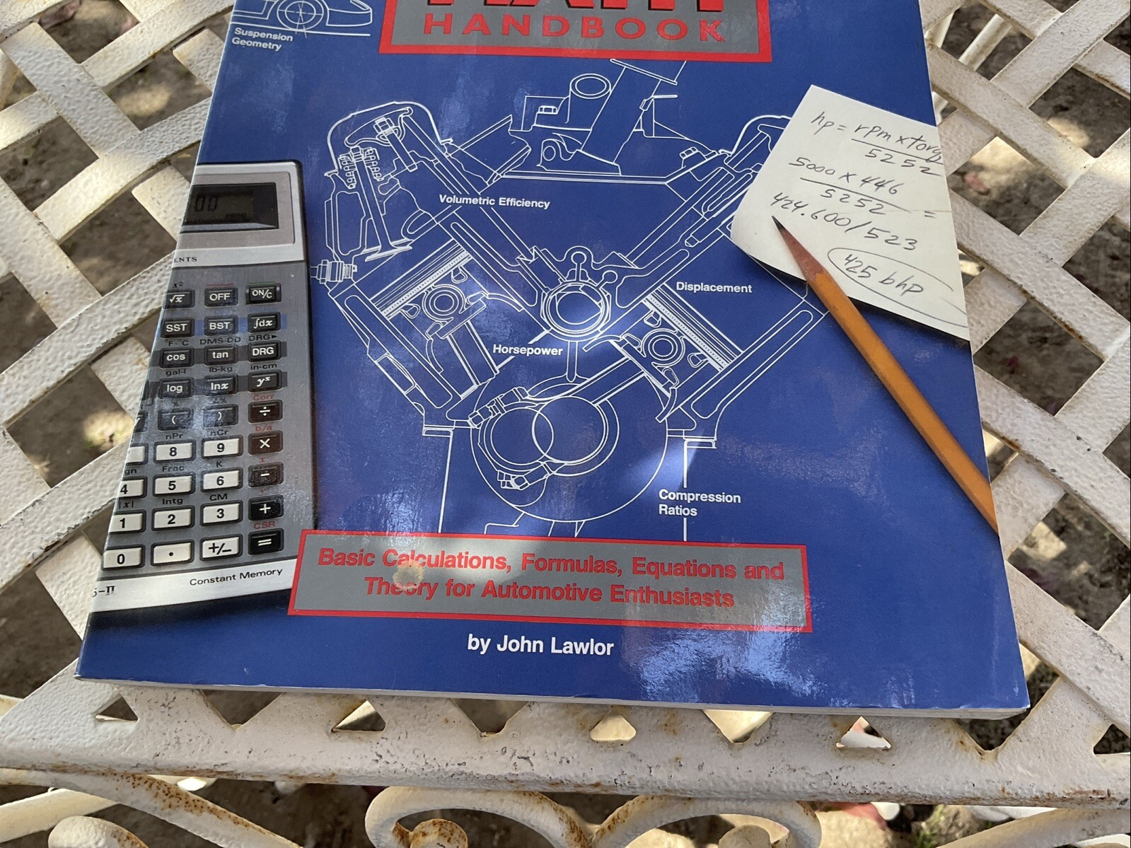 Auto Math Handbook by John Lawlor 1991 Trade Paperback