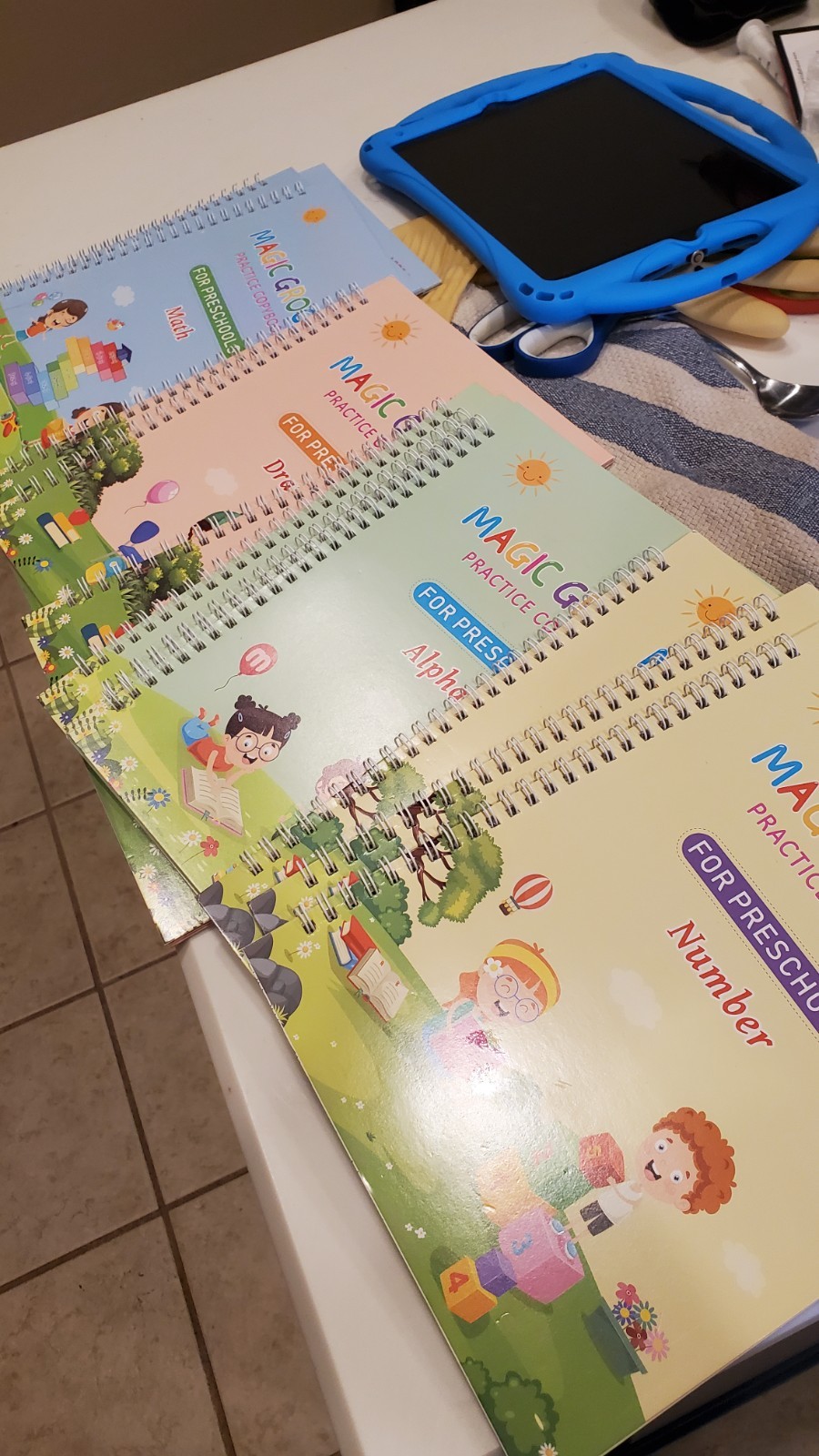 magic groove preschool practice copy math number alphabet drawing 3 of each