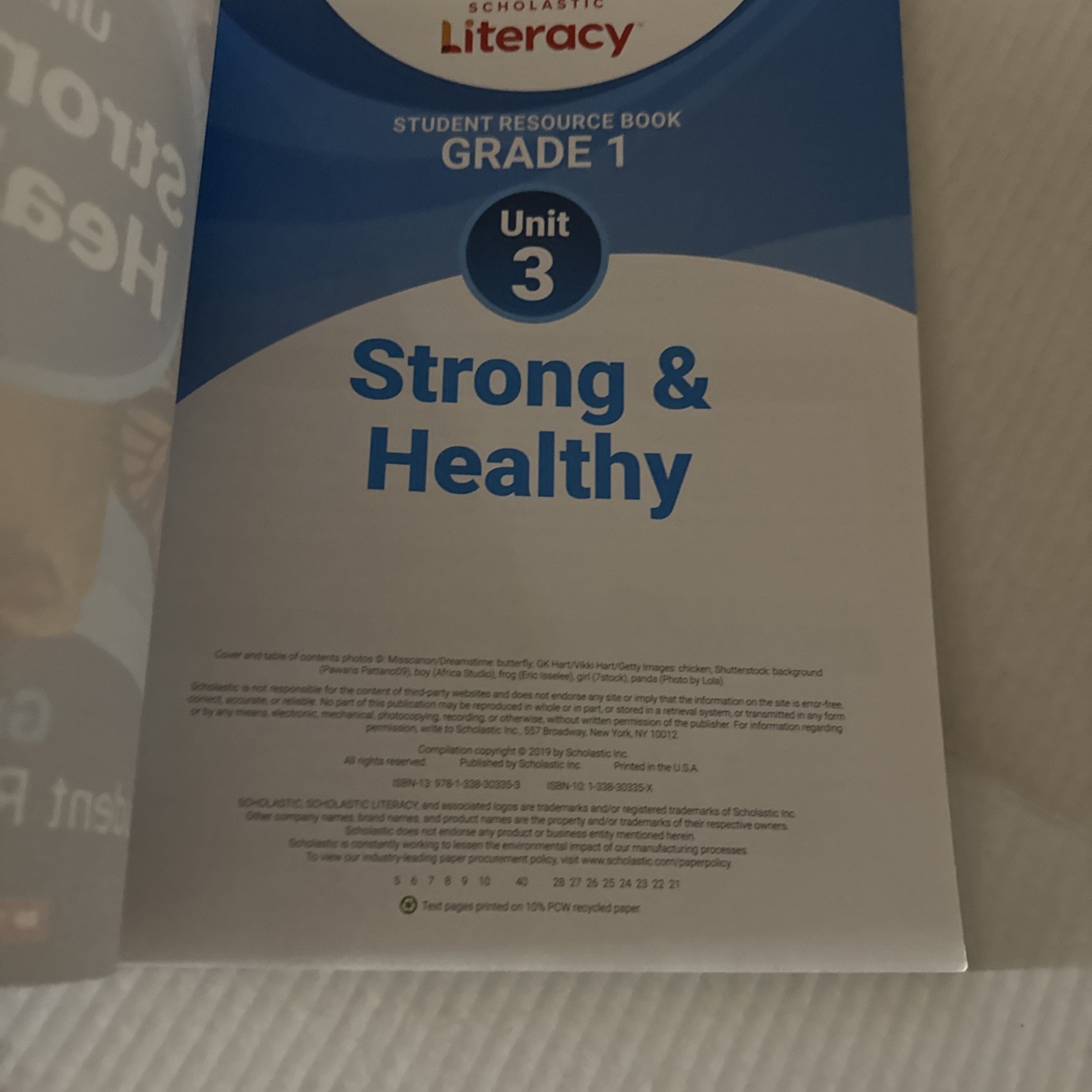 Scholastic Literacy Grade 1 Units 1-5 Student Resource Book Unused