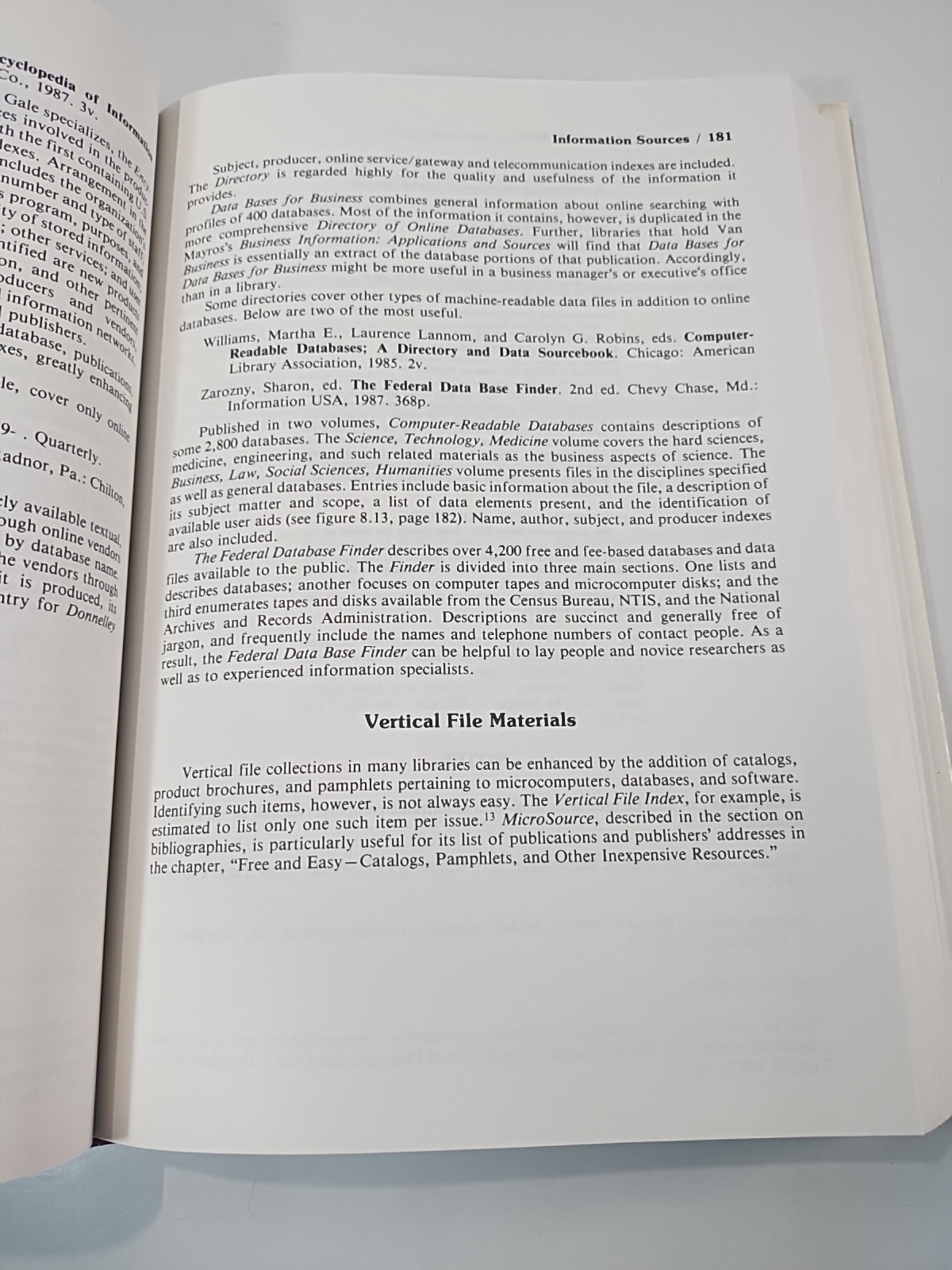 Handbook of Business Information: A Guide Librarians Students & Researchers 1988