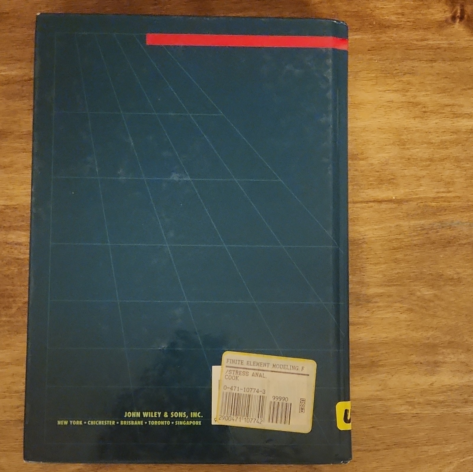 John Wiley & Sons Finite Element Modeling for Stress Analysis Cook HC