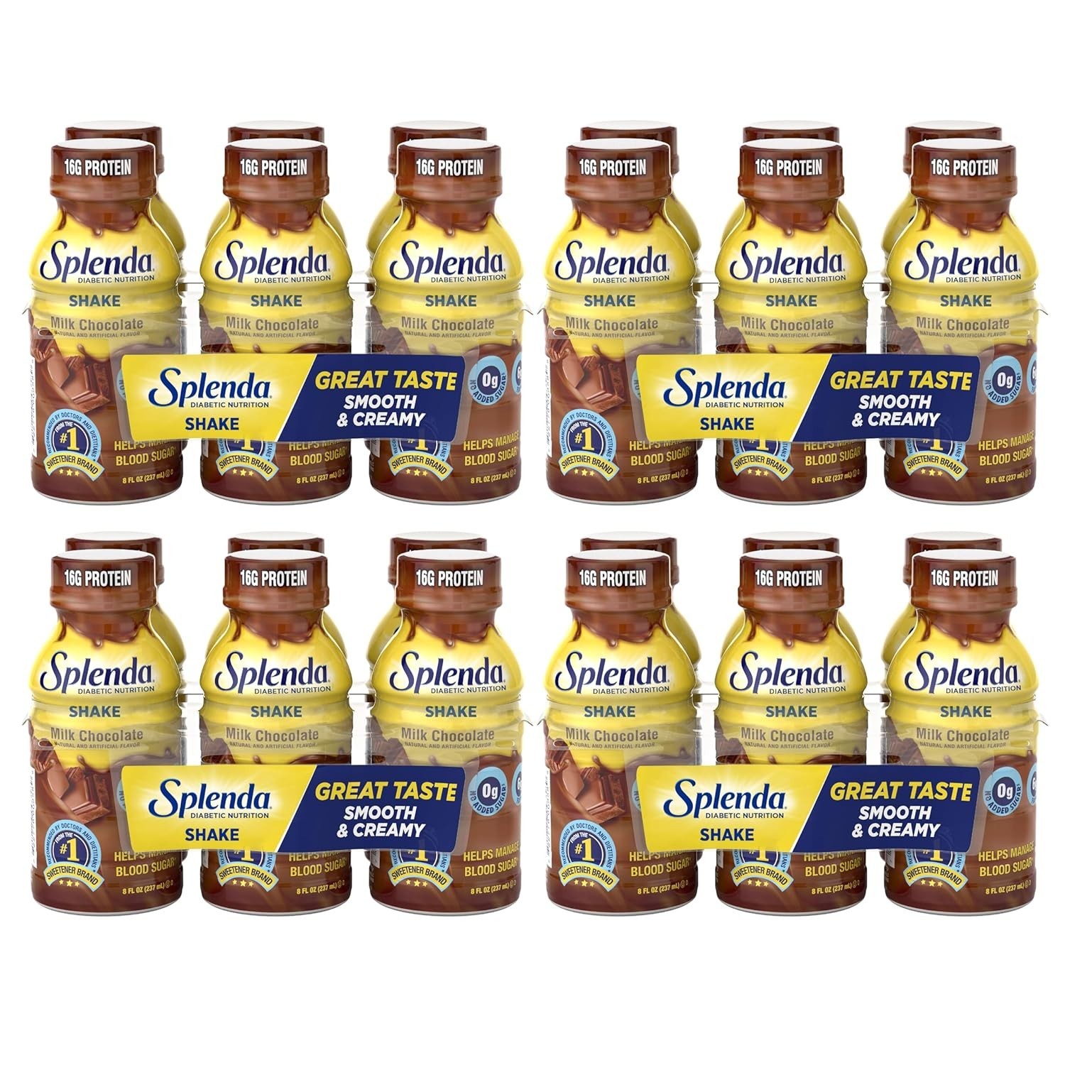 8 Fl Oz Diabetes Care Shakes – Milk Chocolate Flavor, 16g Protein, Gluten Free