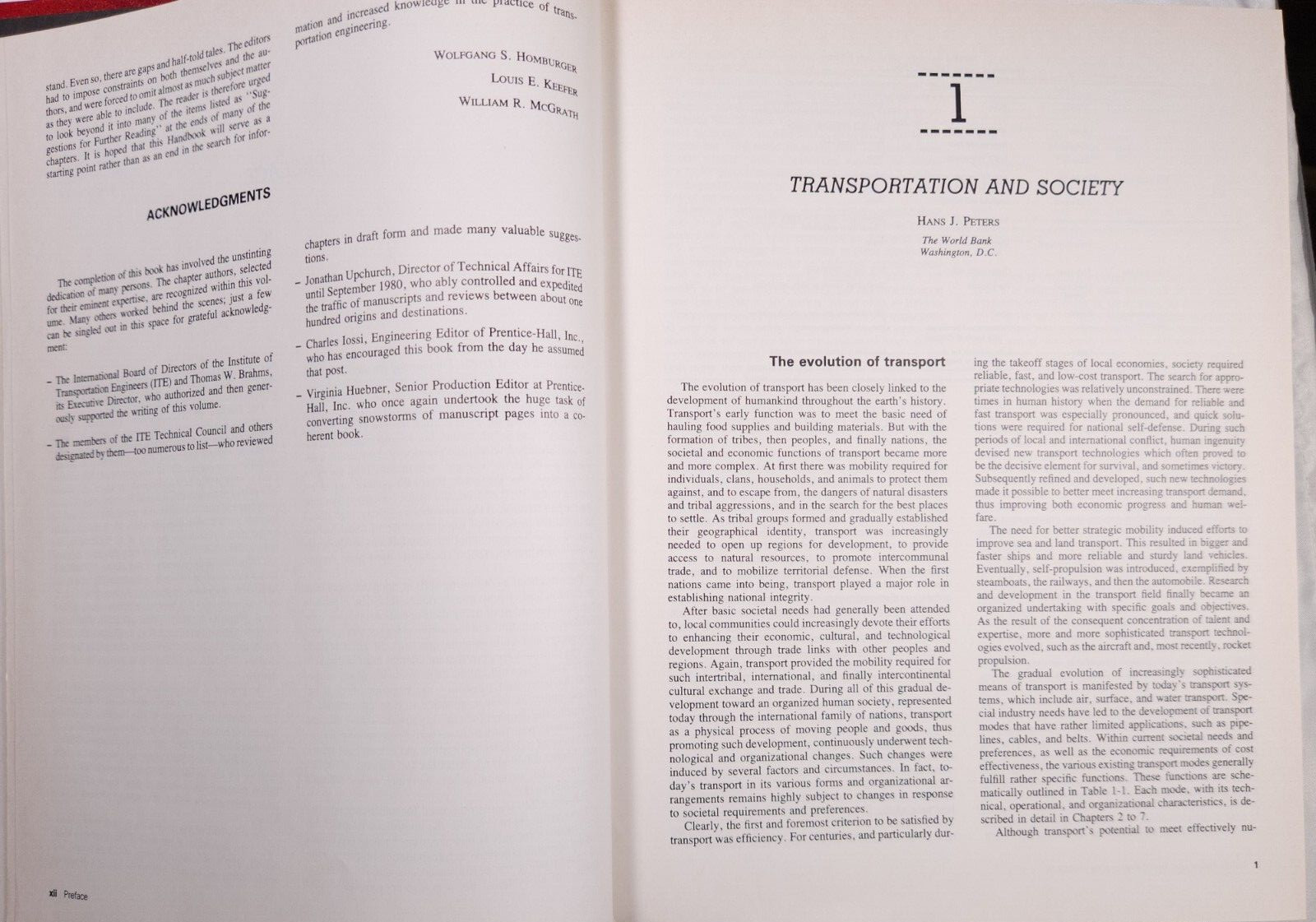 1982 Transportation And Traffic Engineering Handbook Second Edition ITE