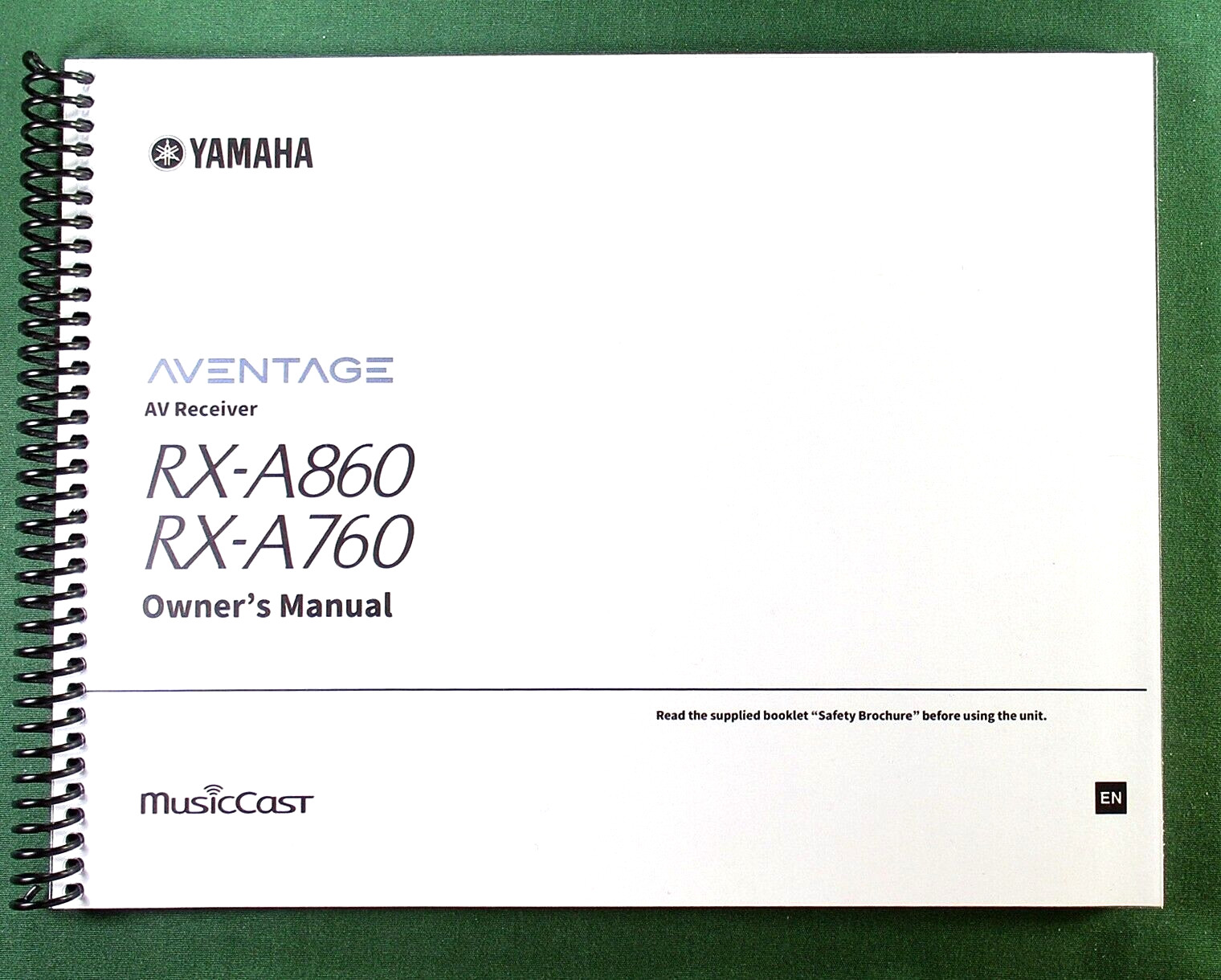 Yamaha RX-A760 Instruction Manual: Full Color 154 Pages & Protective Covers!
