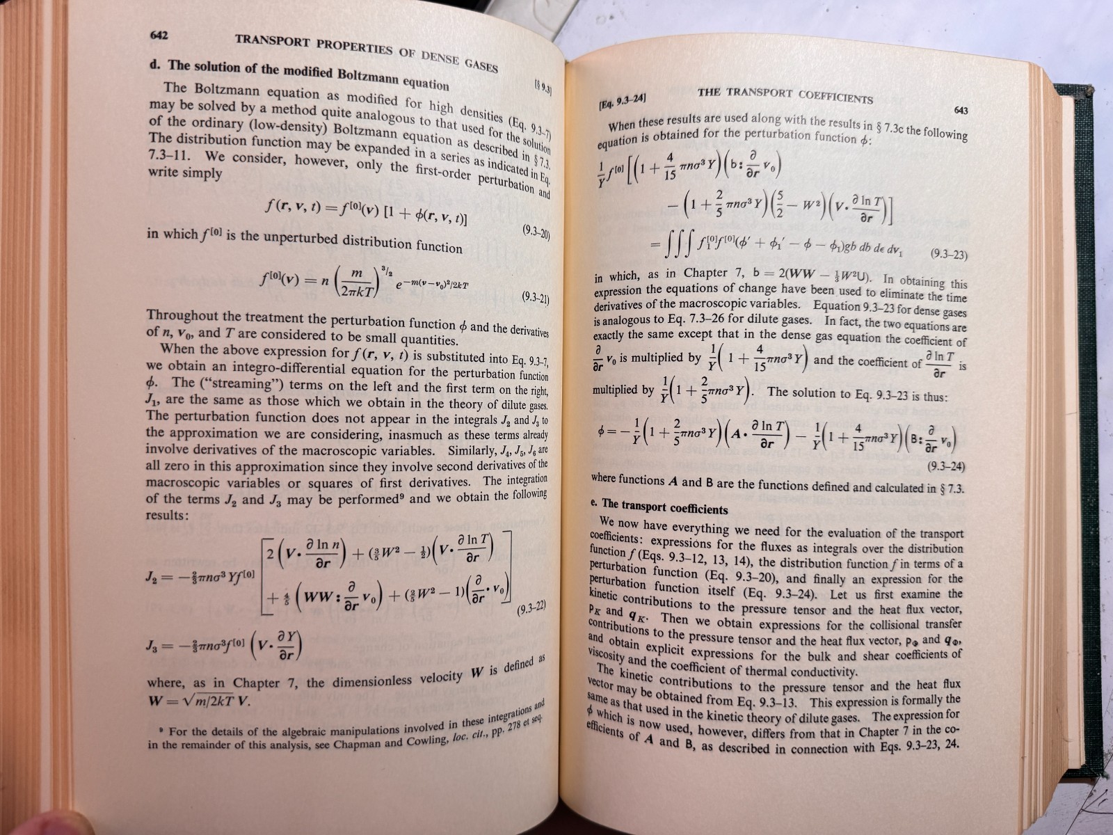 Molecular Theory of Gases & Liquids, Hirschfelder, Curtiss & Bird, Hardcover