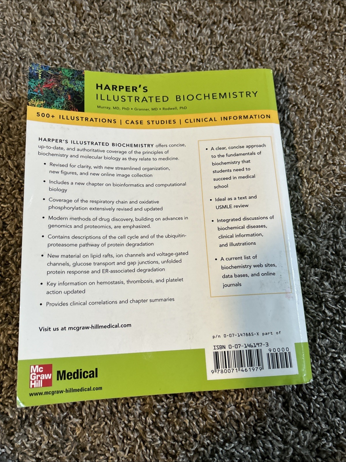 HARPER’S ILLUSTRATED BIOCHEMISTRY (HARPER’S BIOCHEMISTRY) By Robert K. Murray