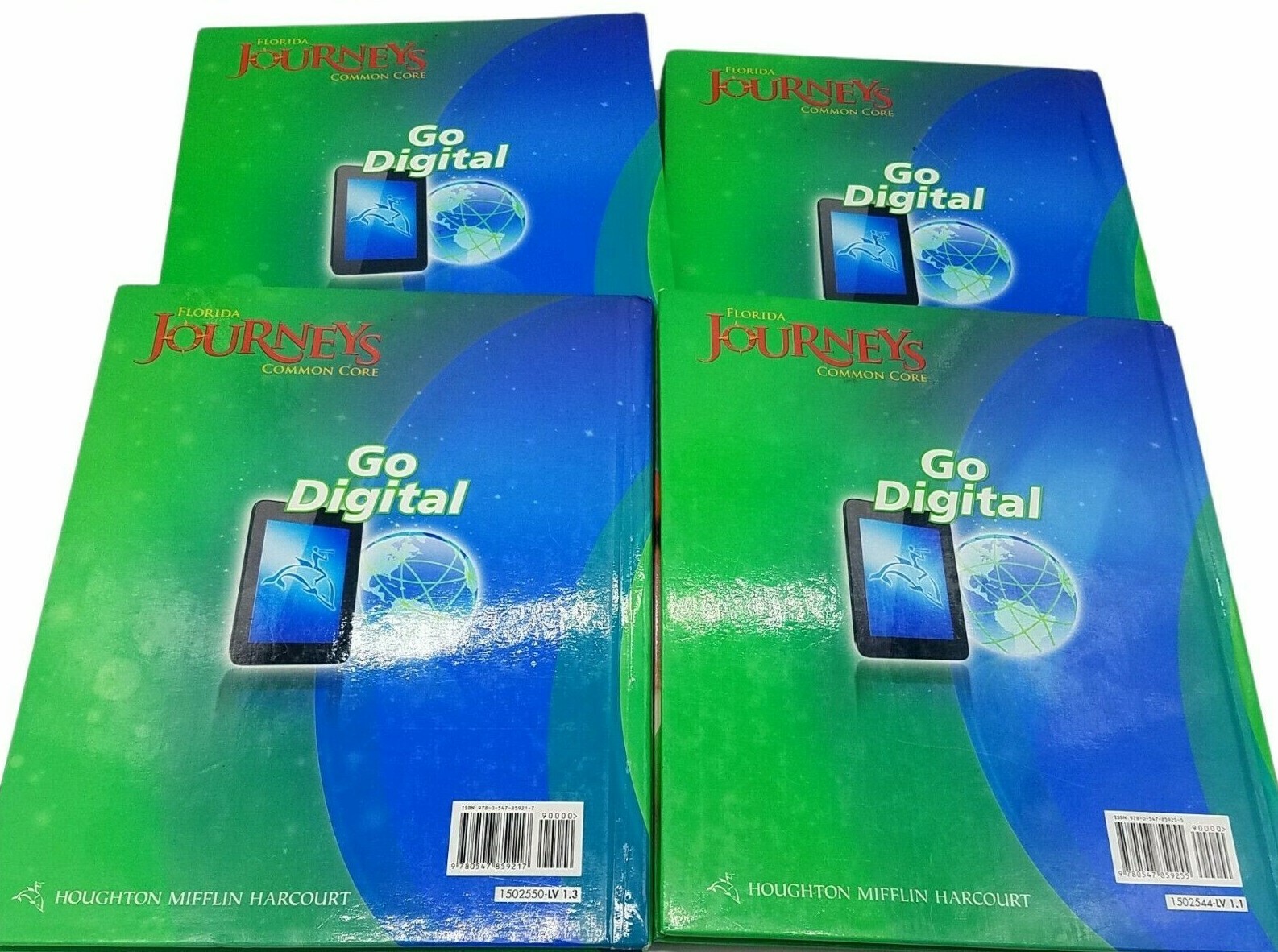 Lot of 4 Journeys Common Core Reading Florida 1.1 1.3 1.4 1.6 Houghton Mifflin