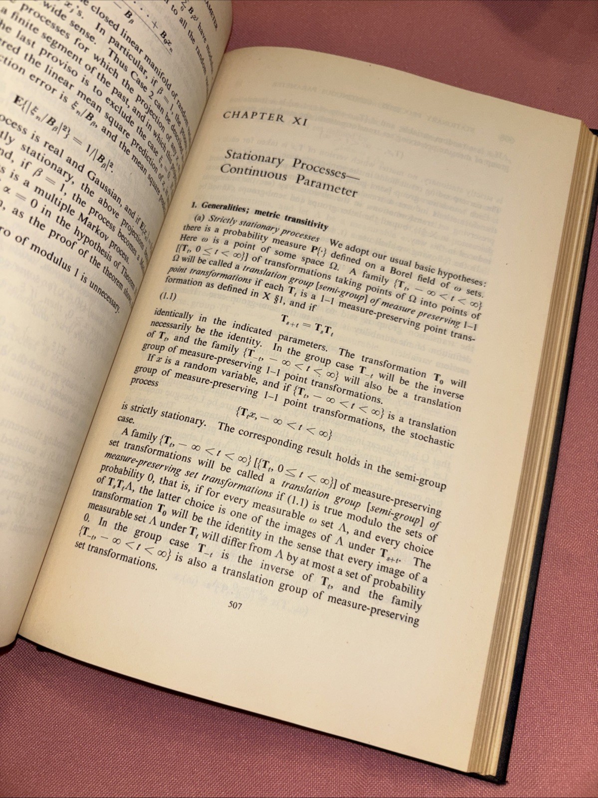 Stochastic Processes by Joseph Doob 1953 HC-John Wiley And Sons Inc. ￼