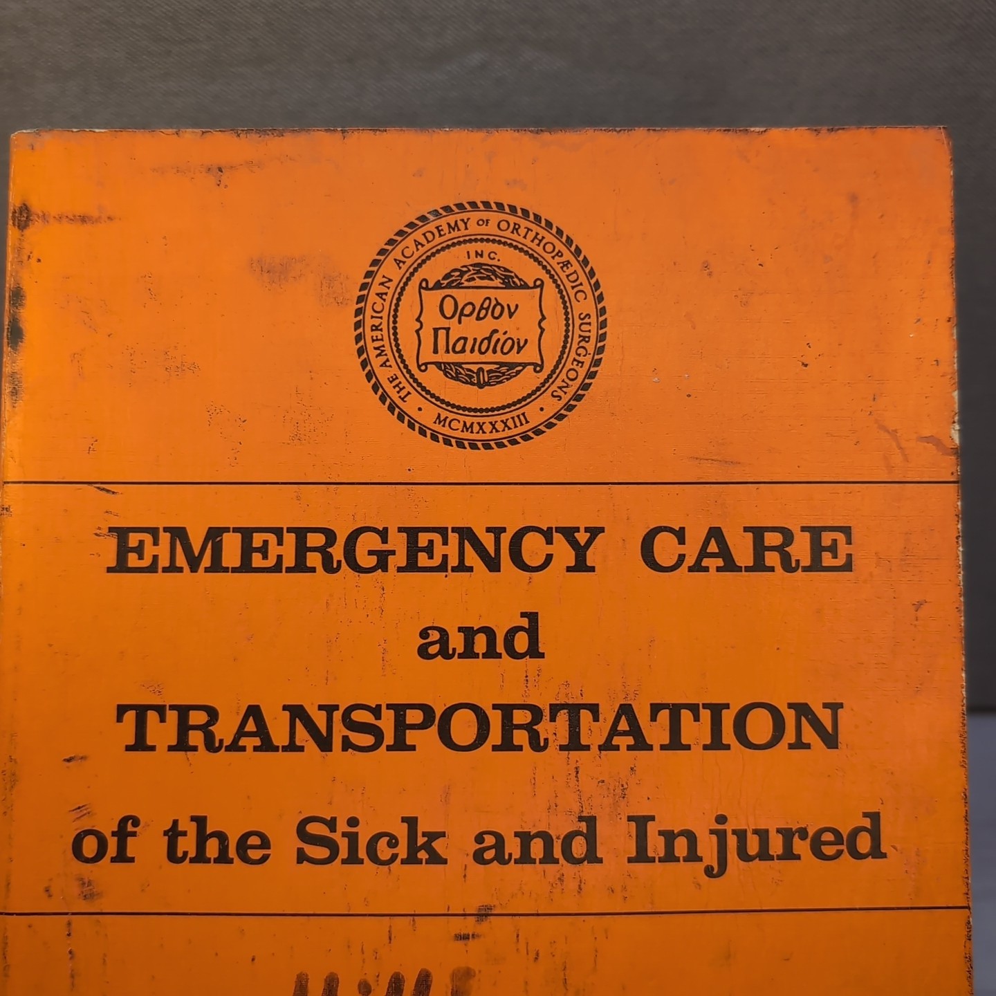 Vintage Early Emergency Care Transportation Sick Injured AAOS EMT Manual 1970s