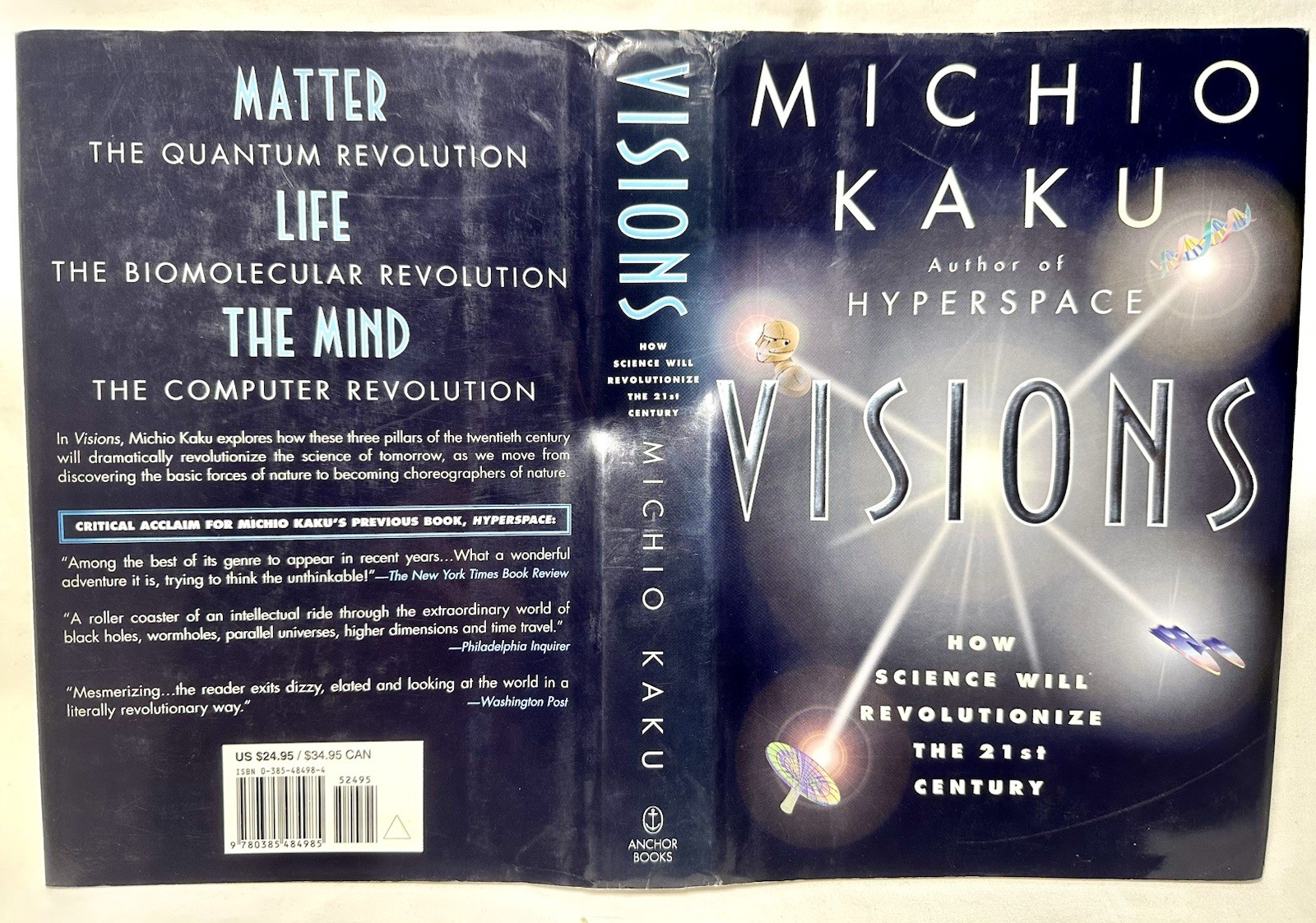 MICHIO KAKU SIGNED Book Visions 1st Edition 1st Printing Hardcover Inscribed