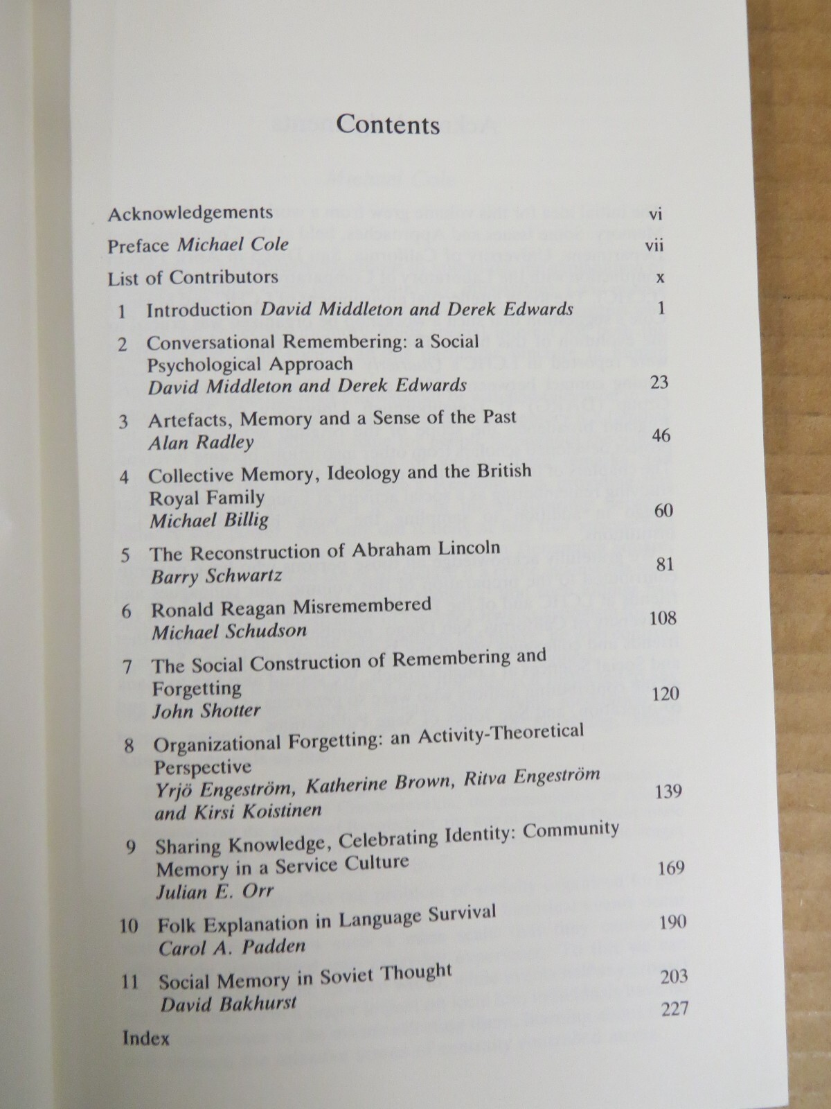 Collective Remembering David Middleton 1990 PB Social Psychology Cultural Memory