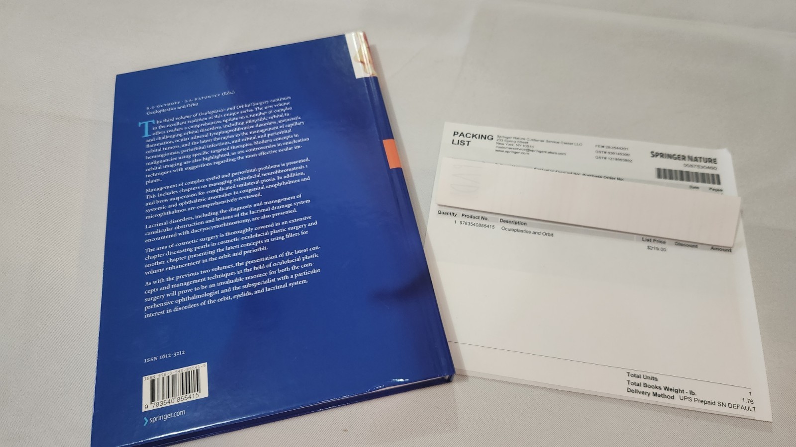 Springer Oculoplastics and Orbit Hardcover by Guthoff Katowitz English