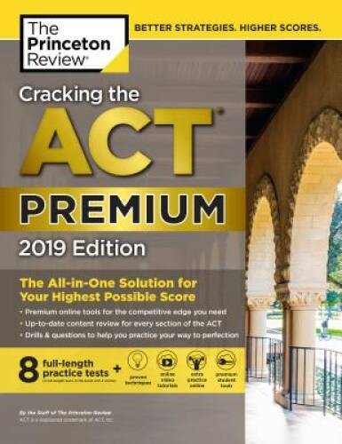 Cracking the ACT Premium Edition with 8 Practice Tests, 2019 (Colleg – VERY GOOD