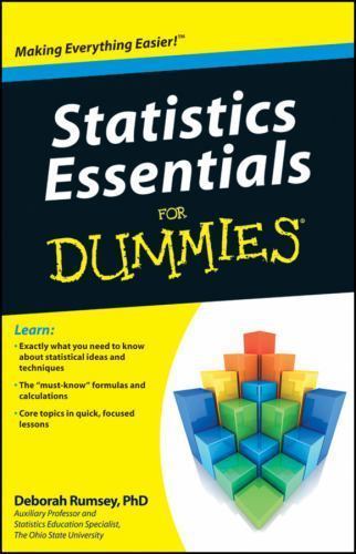 Statistics Essentials for Dummies by Deborah Rumsey (2010, Paperback)