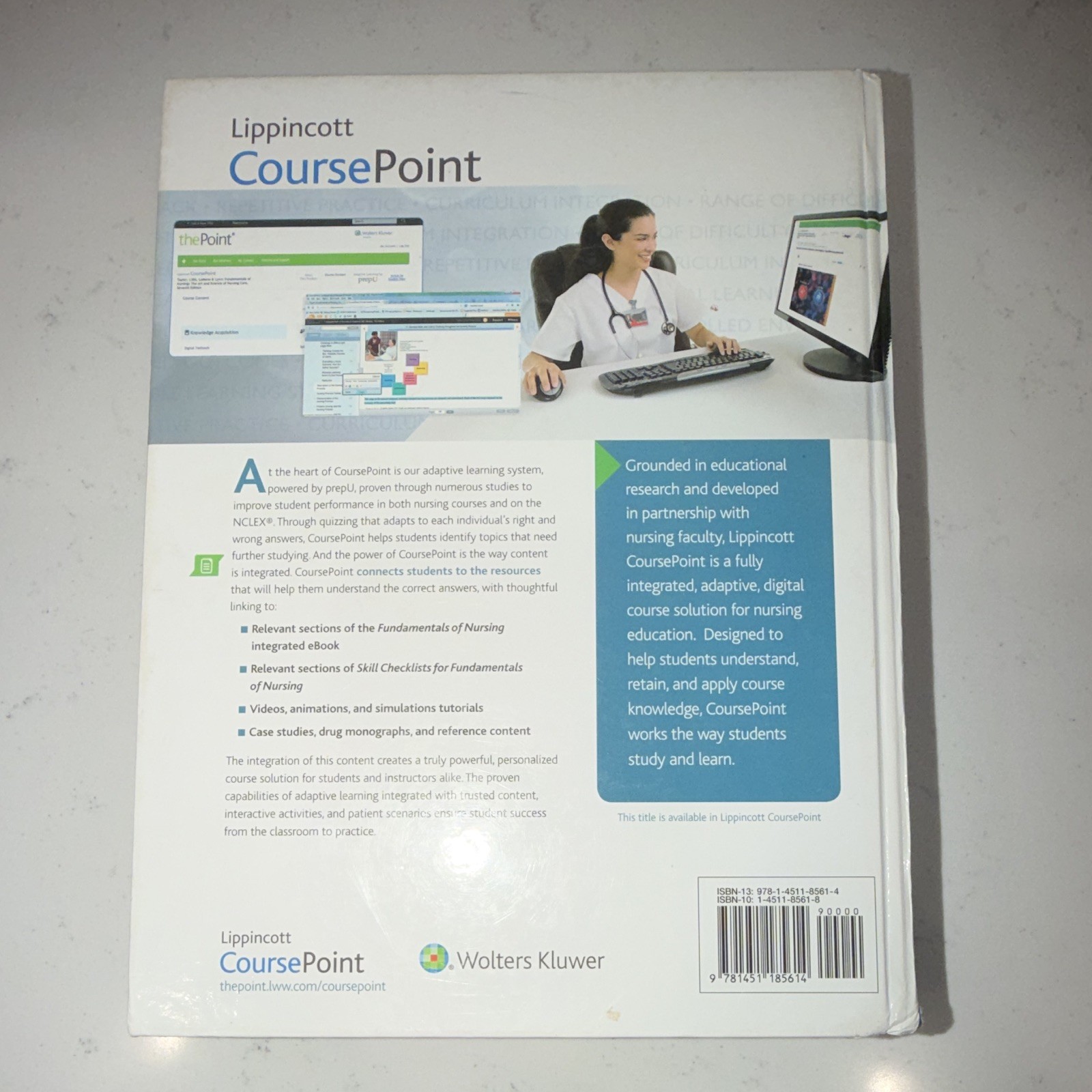 Wolters Kluwer Fundamentals of Nursing 8th Ed Hardcover Taylor Lillis Lynn 2011